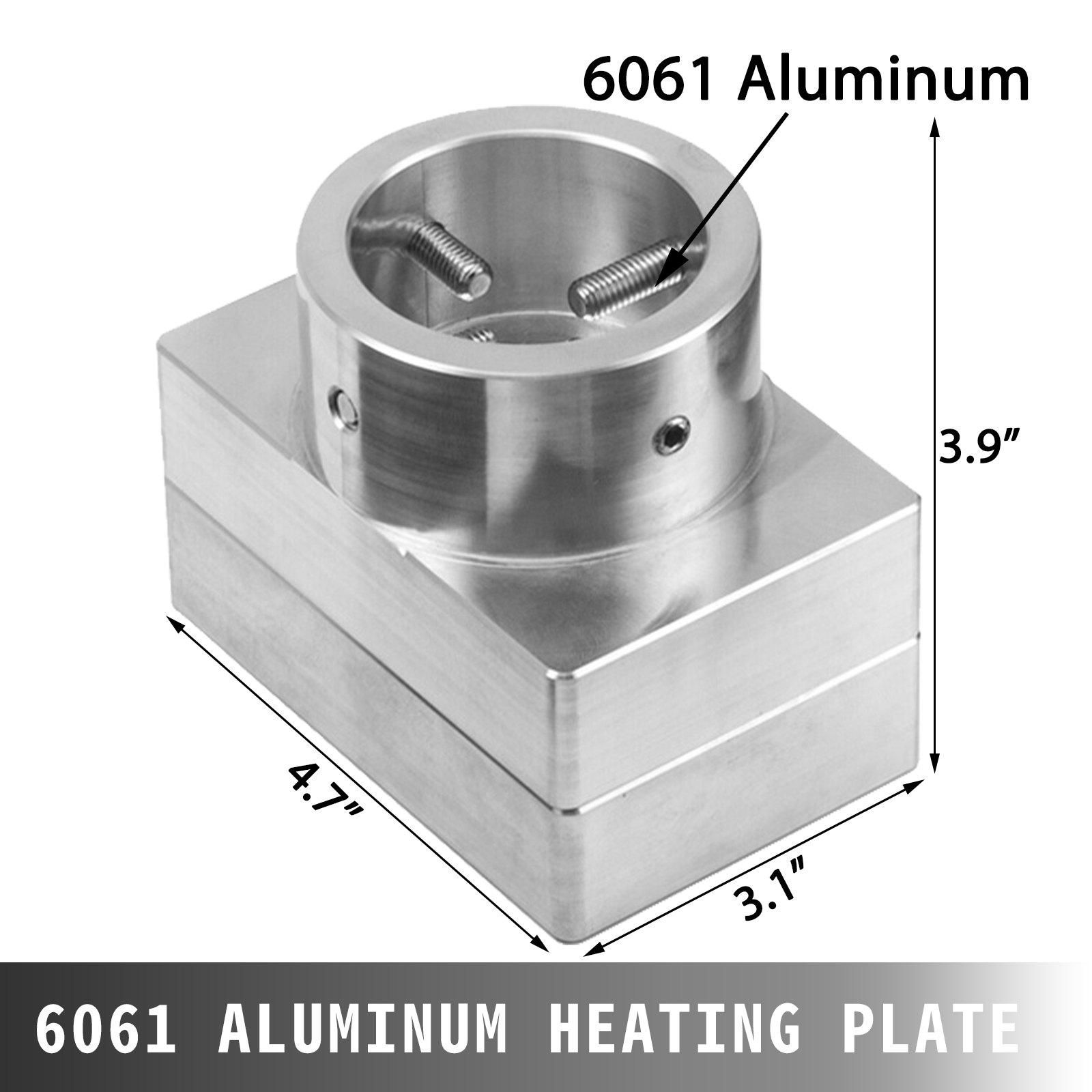 3"x5" Prensa De Calor De Colofonia De 2 Capas Control Pid Dual Aluminio 6061