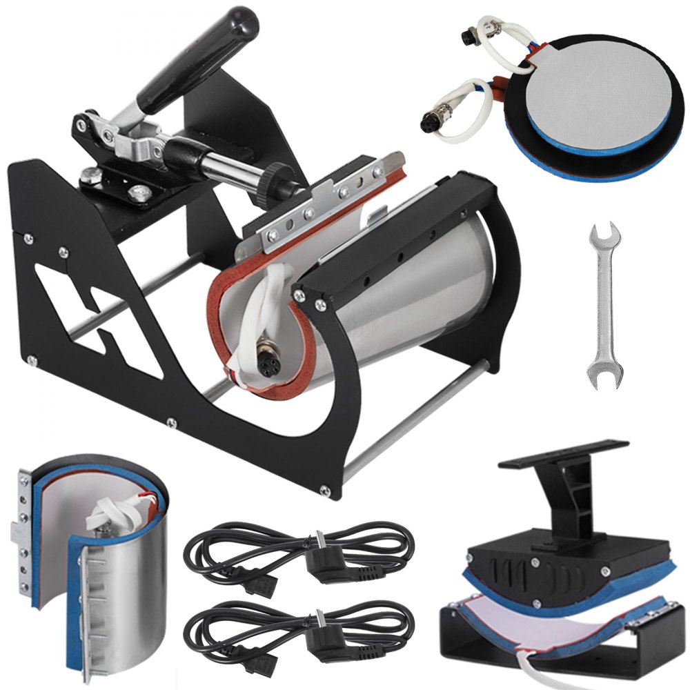 6 En 1 Prensa De Calor Máquina Transferir 15"x15" Sombrero Sublimación Plato