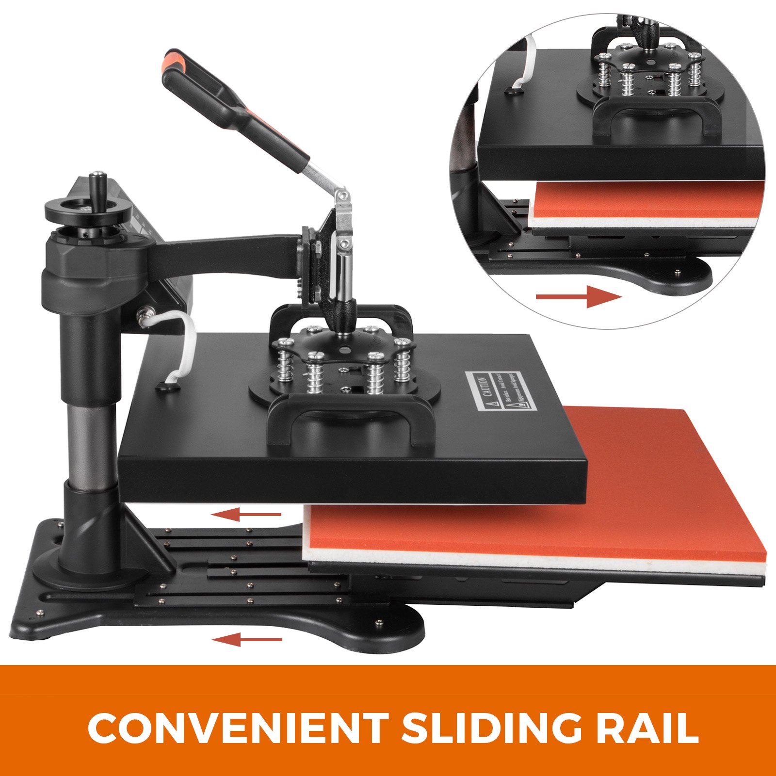 6 En 1 Prensa De Calor Máquina Transferir 15"x15" Sombrero Sublimación Plato