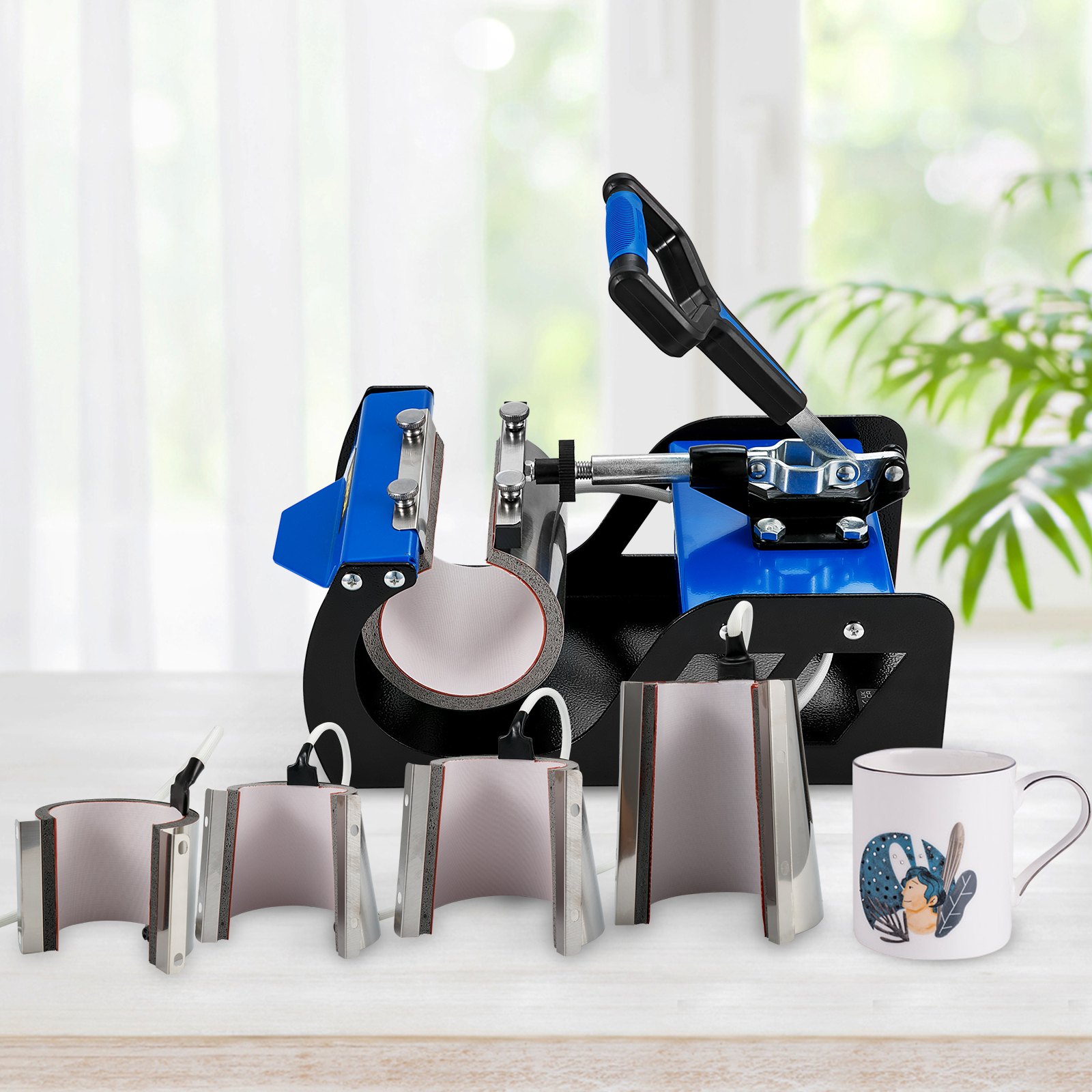 VEVOR Accesorio de Prensa de Calor para Taza de Sublimación Taza Compatible de 6oz/11oz/12oz/17oz Accesorio para Sublimación de Transferencia de Máquina de Prensa de Calor 220-320V Sublimación de Taza