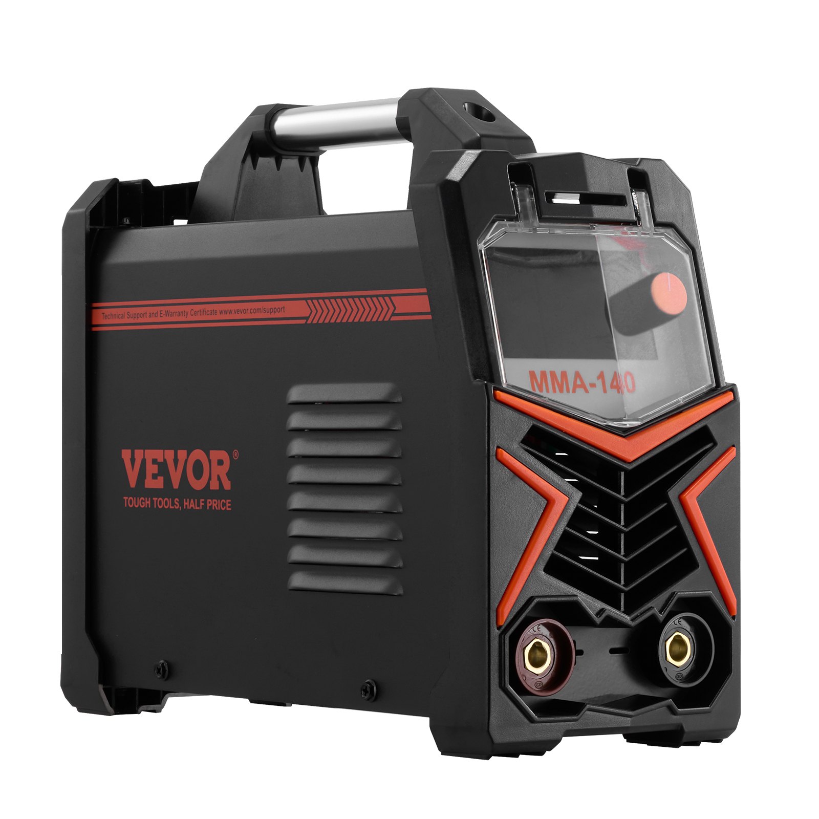 VEVOR Soldador TIG, Máquina de Soldar 4 en 1 Máquina de Soldadura Eléctrica 140 A, Pantalla LED Grande, Eléctrico con Inversor IGBT de Control Sinérgico y Arranque en Caliente, 310 x 135 x 270 mm
