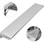 Estante de concesión VEVOR, estante plegable de acero inoxidable con soportes de montaje y ángulo de primer plano.