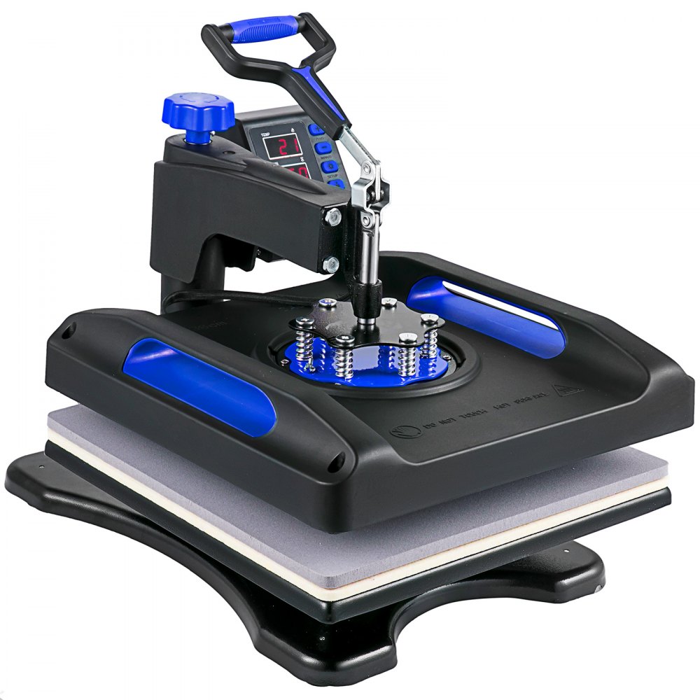 Vevor 8 En 1 Máquina De Prensa De Calor 38x38 Cm Sublimación Camiseta 1000w Azul
