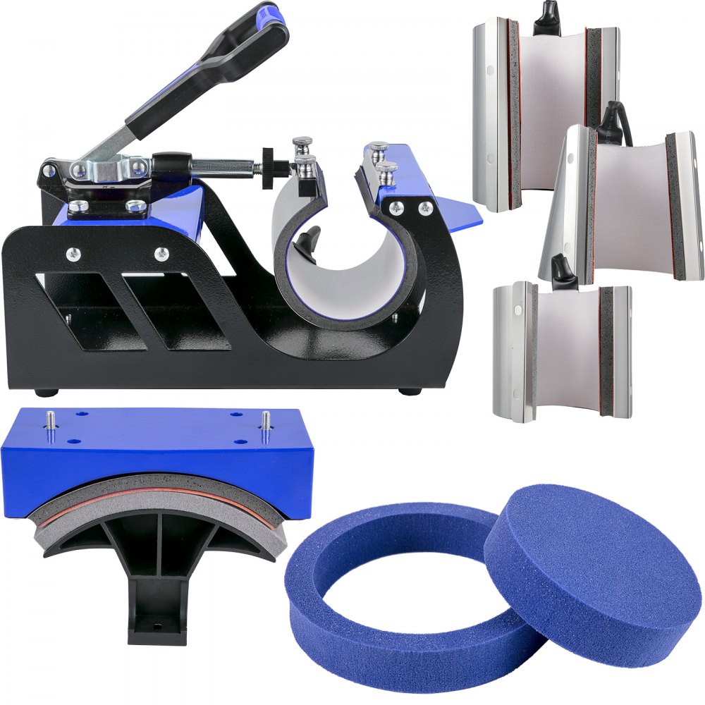 Vevor 8 En 1 Máquina De Prensa De Calor 38x38 Cm Sublimación Camiseta 1000w Azul