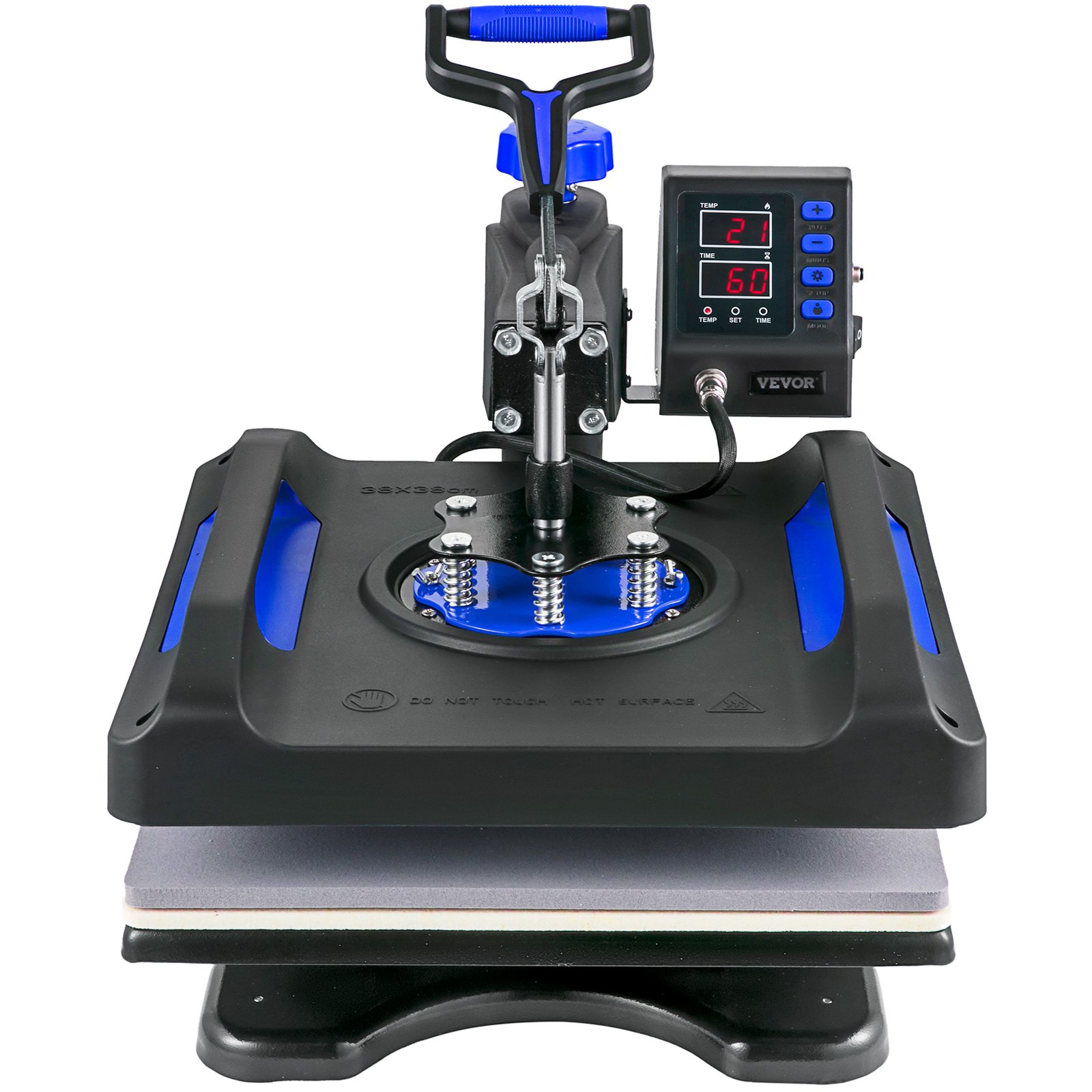 Vevor 8 En 1 Máquina De Prensa De Calor 38x38 Cm Sublimación Camiseta 1000w Azul