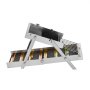 VEVOR Canaleta para Lavado de Oro 1270 mm, Equipo Portátil de Prospección de Oro, Plegable con Correa de Hombro Bolsa de Transporte Guantes, Aleación de Aluminio, para Buscar Minería Ríos Arroyos