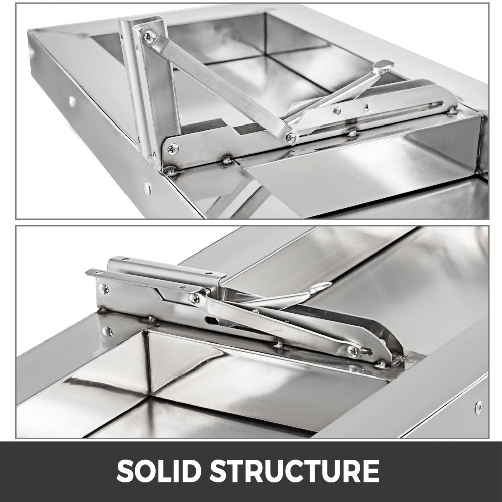 Estantería de concesión VEVOR con estructura sólida de acero inoxidable.