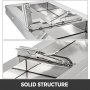 Estantería de concesión VEVOR con estructura sólida de acero inoxidable.