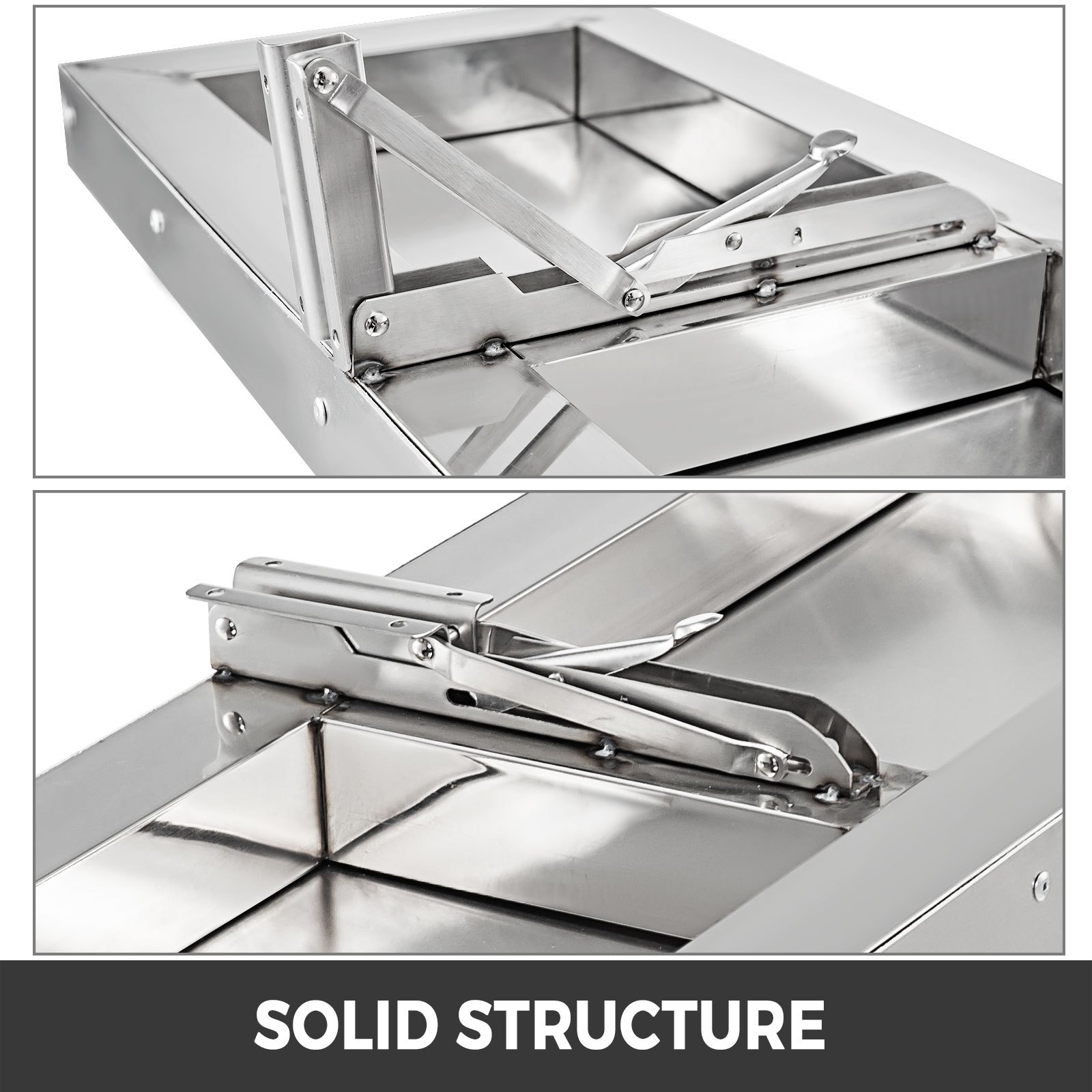 Estantería de concesión VEVOR con estructura sólida de acero inoxidable.