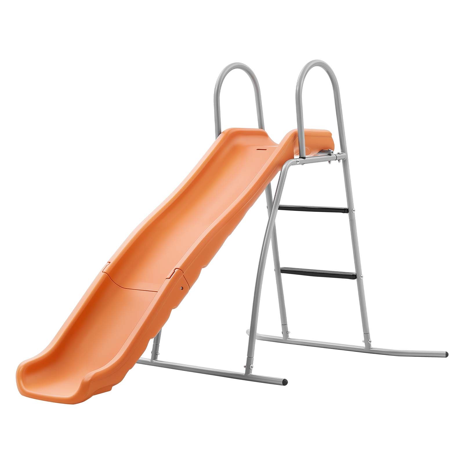 VEVOR Tobogán con Agua 165 cm, Tobogán Independiente con Lona para Suelo, Rociador Ajustable Incorporado para Grifo o Manguera, Escalera de Escalada, de Hierro y Plástico HDPE, para Piscina, Jardín