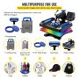 Vevor 6 En 1 Máquina De Prensa De Calor 29x38 Cm Sublimación Camiseta 1000w Azul