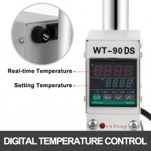 VEVOR Control de temperatura digital Máquina de estarmpado en caliente 300w Estampadora de papel 10x13cm Máquina de bronceado adecuada para cuero