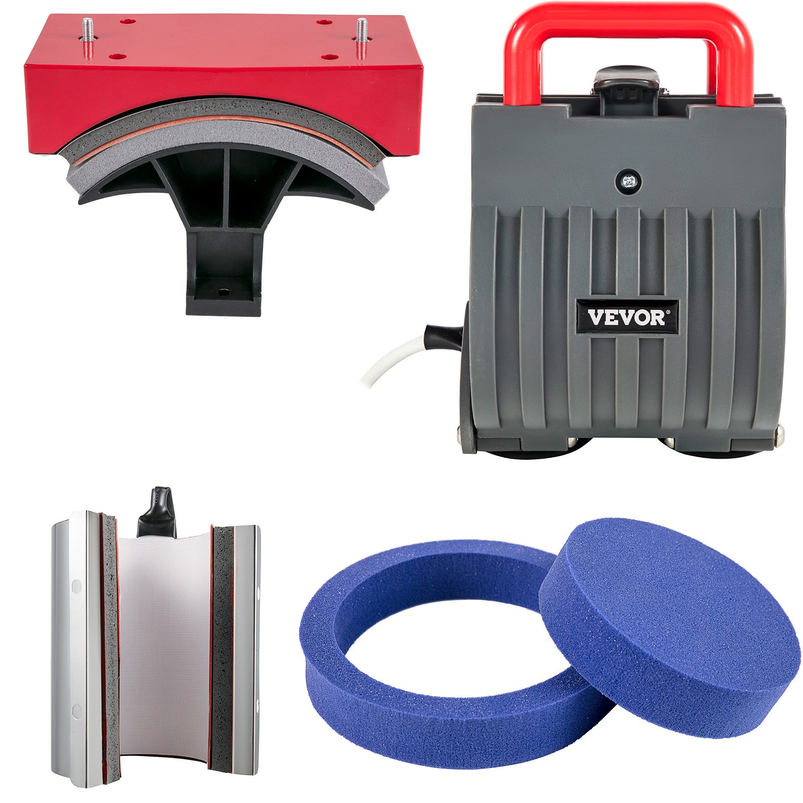 Vevor 6 En 1 Máquina De Prensa De Calor 38x38 Cm Sublimación Camiseta Roja