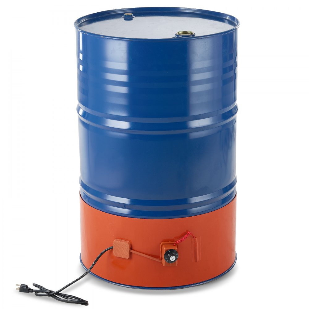 VEVOR Banda Calefactora de Barril 55 Galones 1200W 250mm 30°C~150°C Ajustable