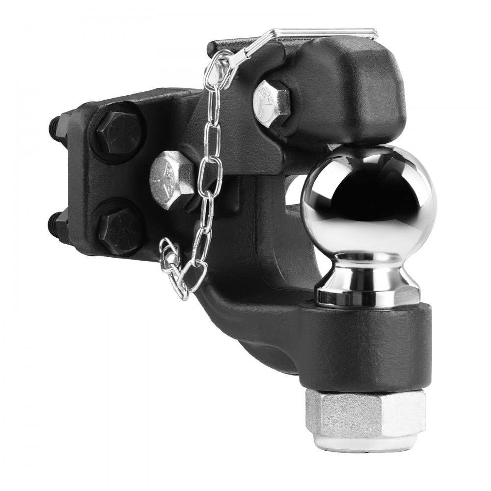 VEVOR Gancho de Enganche, Capacidad de Remolque de 9070 kg, Bola de Enganche Combinada de 2-5/16 pulgadas con Kit de Montaje, para Anillos de Luneta de 2,5"-3", Revestimiento de Polvo Negro