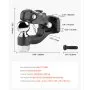 VEVOR Gancho de Enganche, Capacidad de Remolque de 9070 kg, Bola de Enganche Combinada de 2-5/16 pulgadas con Kit de Montaje, para Anillos de Luneta de 2,5"-3", Revestimiento de Polvo Negro