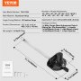 VEVOR Calibre de inglete de precisión, ranura estándar de 3/4'' x 3/8'', calibre de inglete para sierra de mesa de aleación de aluminio con 15 topes de ángulo, émbolo con resorte ajustable y disco ext