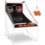 VEVOR Juego de Baloncesto Plegable Interior para 2 Jugadores, Deporte de Doble Tiro en Casa con 4 Pelotas, 8 Modos de Juego, Marcador Electrónico y Bomba de Inflado, 2090 x 1130 x 2050 ± 50 mm