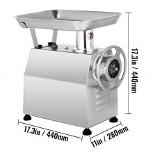 Picadora De Carne 250kg/h 850w Automática Acero Inoxidable Restaurante Comercial