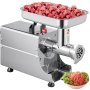 VEVOR Picadora de Carne de Acero Inoxidable 304 con Motor de 370 Vatios, con 2 Arandelas (6 + 8 mm), 80 kg por Hora