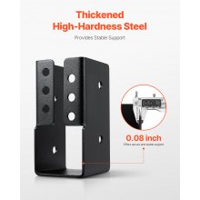 VEVOR 24 Soportes para Vigas de 49 x 92 mm con Brida Oculta y Tornillos Negro