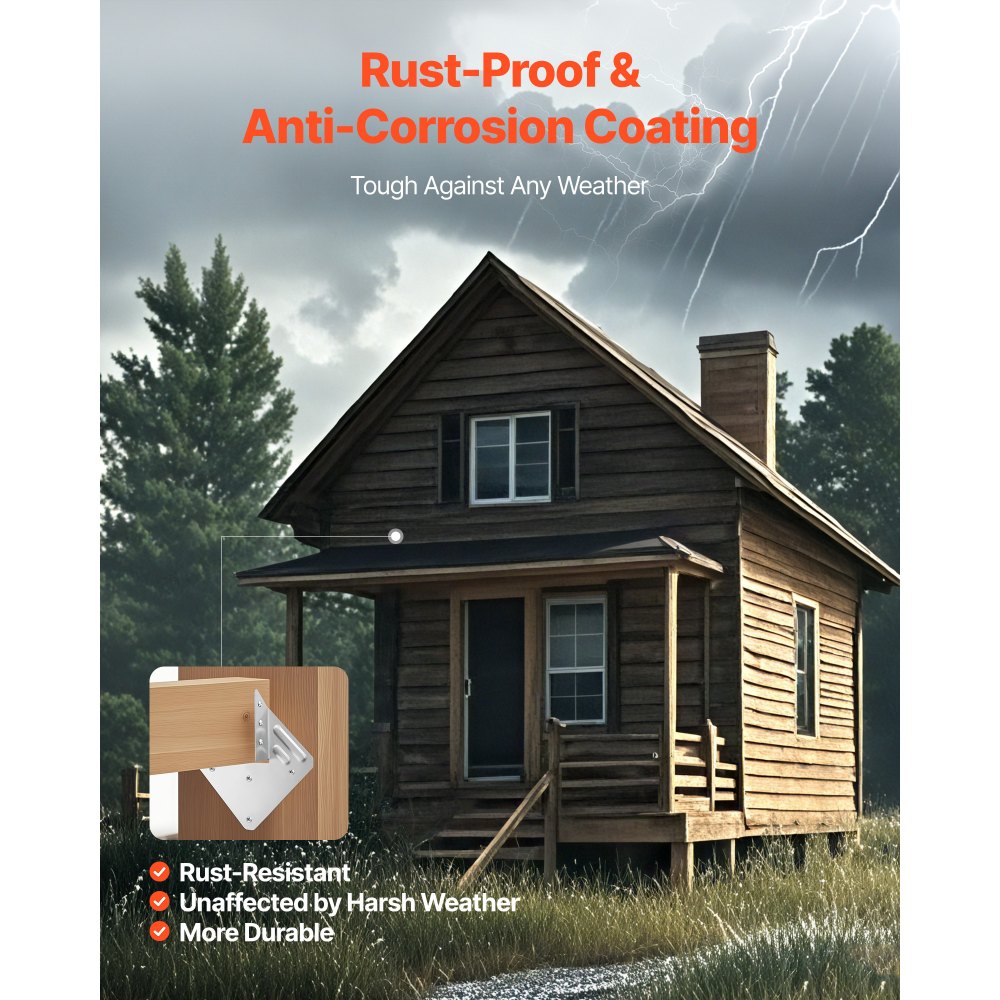 VEVOR timber connectors, internal dimensions 40x21x63 mm, beam connectors made of high-strength steel with black rust protection coating, post supports, beam supports for roof beam timber constructions, 25 pieces