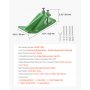 VEVOR Protector de Cucharón de Tractor 2 Piezas Protector de Cubo para Tractor de Acero con Tuercas y Pernos Accesorio para Cucharón para Nieve, Remoción de Hojas, Esparcimiento de Grava, Verde
