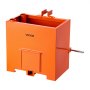 VEVOR Caja de Lastre con Enganche de 3 Puntos para Tractores, Volumen de 0,14 m³, Capacidad de Carga de 363 kg, Contrapeso Compatible con Tractor de Categoría 1, con Receptor de Remolque, Naranja
