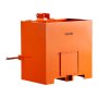 VEVOR Caja de Lastre con Enganche de 3 Puntos para Tractores, Volumen de 0,14 m³, Capacidad de Carga de 363 kg, Contrapeso Compatible con Tractor de Categoría 1, con Receptor de Remolque, Naranja