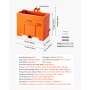VEVOR Caja de Lastre con Enganche de 3 Puntos para Tractores, Capacidad de 0,09 m³, Carga de 363 kg, Contrapeso para Tractor de Categoría 1, Enganche de Remolque Universal, de Acero, Color Naranja