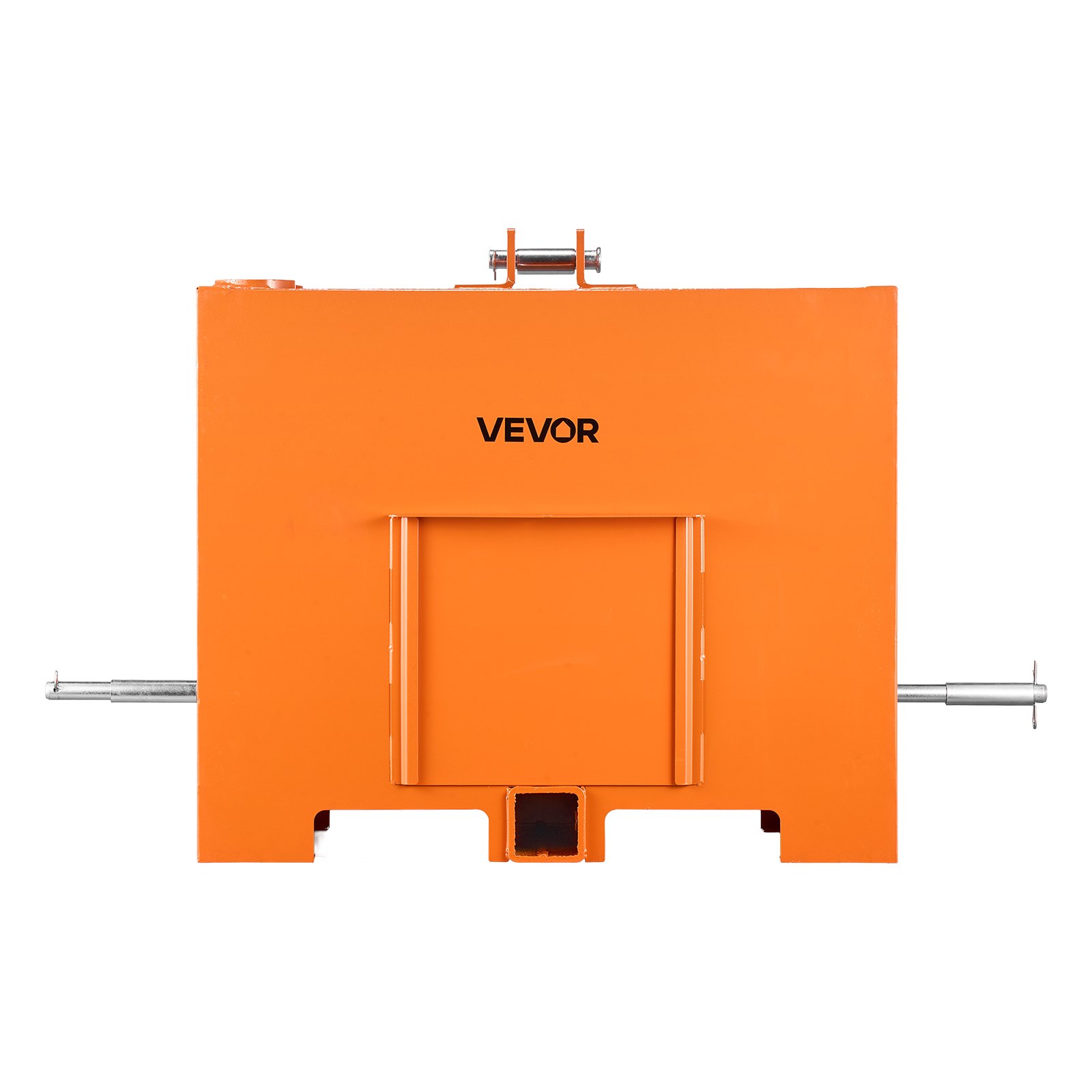 VEVOR Caja de Lastre con Enganche de 3 Puntos para Tractores, Capacidad de 0,09 m³, Carga de 363 kg, Contrapeso para Tractor de Categoría 1, Enganche de Remolque Universal, de Acero, Color Naranja