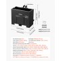 VEVOR Caja de Lastre con Enganche de 3 Puntos para Tractores, Capacidad de Carga de 363 kg, Contrapeso para Tractor de Categoría 1, Enganche de Remolque Estándar, Caja de Balasto de Acero, Color Negro