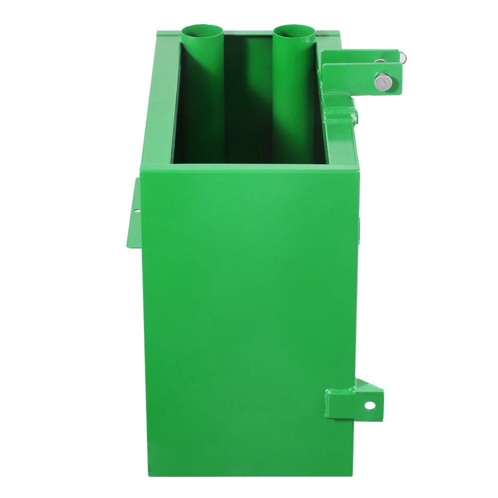 VEVOR Caja de Lastre, Lastre de Tractor de Categoría 1 de 3 Puntos Carga de 362,87kg para Receptor de Enganche de 5cm Accesorio de Cargador de Volumen de 0,12m³ de Acero con Puerta Corrediza, Verde
