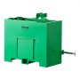 VEVOR Caja de Lastre con Enganche de 3 Puntos para Tractores, Capacidad de 0,09 m³ 363 kg, Caja de Balasto para Tractor de Categoría 1, Enganche de Remolque Estándar 55 mm, Contrapeso de Acero, Verde
