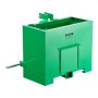VEVOR Caja de Lastre con Enganche de 3 Puntos para Tractores, Capacidad de 0,09 m³ 363 kg, Caja de Balasto para Tractor de Categoría 1, Enganche de Remolque Estándar 55 mm, Contrapeso de Acero, Verde