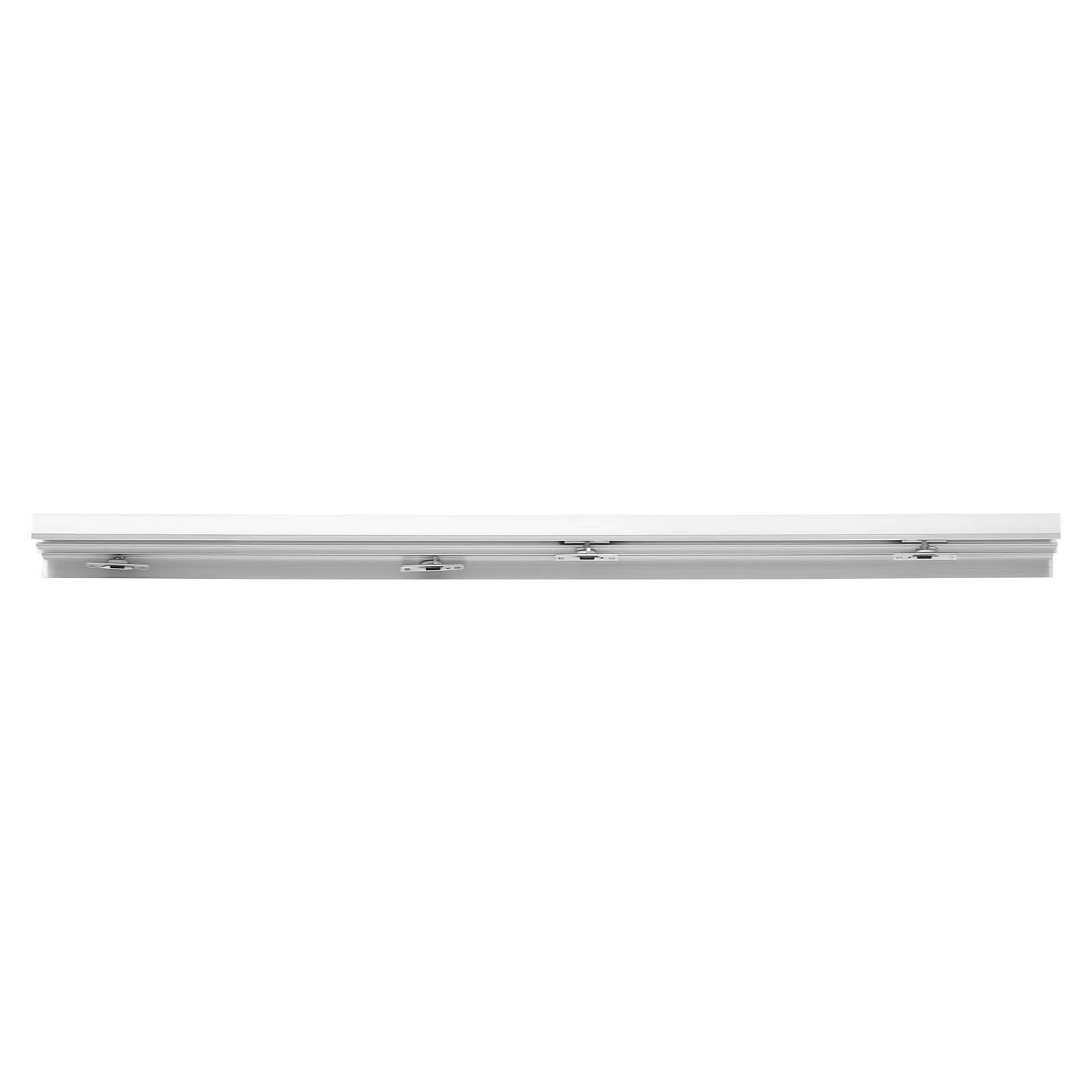 VEVOR Kit de Herrajes para Puertas Corredizas 121,92 cm Herraje para Puerta Corredera de Doble Riel de Aleación de Aluminio para Sistemas de 2 Puertas de 25-45 mm de Grosor y 610 mm de Ancho, Plata