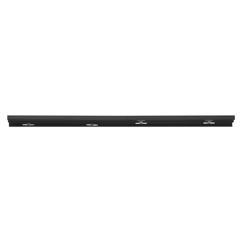 VEVOR Kit de Herrajes para Puertas Corredizas 152,4 cm, Herraje para Puerta Corredera de Doble Riel de Aleación de Aluminio, para Sistemas de 2 Puertas de 25-45 mm de Grosor y 762 mm de Ancho, Negro