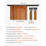 VEVOR Kit de Herrajes para Puertas Corredizas 152,4 cm, Herraje para Puerta Corredera de Doble Riel de Aleación de Aluminio, para Sistemas de 2 Puertas de 25-45 mm de Grosor y 762 mm de Ancho, Negro