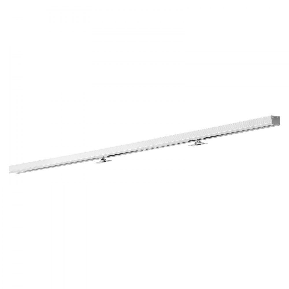 VEVOR Kit de Herrajes para Puerta Corrediza 144,1 cm, Herraje para Una Sola Puerta de 25-45 mm de Grosor y 762 mm de Ancho, Pista de Aleación de Aluminio, Deslizamiento Suave y Silencioso, Plata