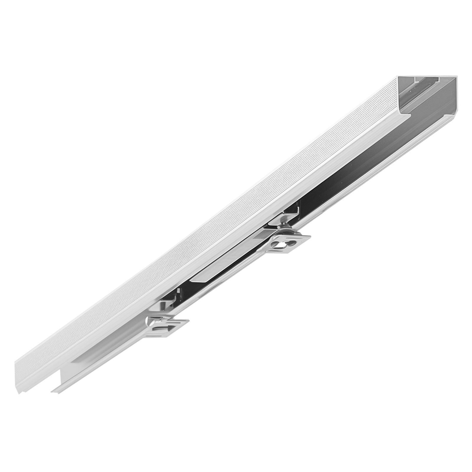 VEVOR Kit de Herrajes para Puerta Corrediza 144,1 cm, Herraje para Una Sola Puerta de 25-45 mm de Grosor y 762 mm de Ancho, Pista de Aleación de Aluminio, Deslizamiento Suave y Silencioso, Plata