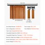 VEVOR Kit de Herrajes para Puertas Corredizas 182,88 cm Herraje para Puerta Corredera de Doble Riel de Aleación de Aluminio para Sistemas de 2 Puertas de 25-45 mm de Grosor y 762 mm de Ancho, Negro
