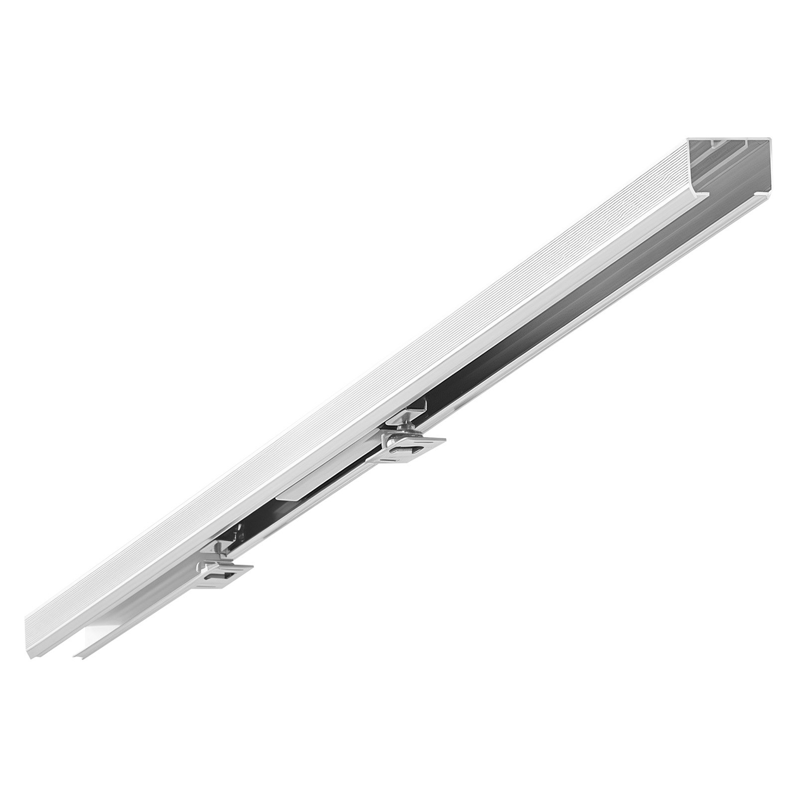 VEVOR Kit de Herrajes para Puerta Corrediza 174,6 cm, Herraje para Una Sola Puerta de 25-45 mm de Grosor y 914 mm de Ancho, Pista de Aleación de Aluminio, Deslizamiento Suave y Silencioso, Plata