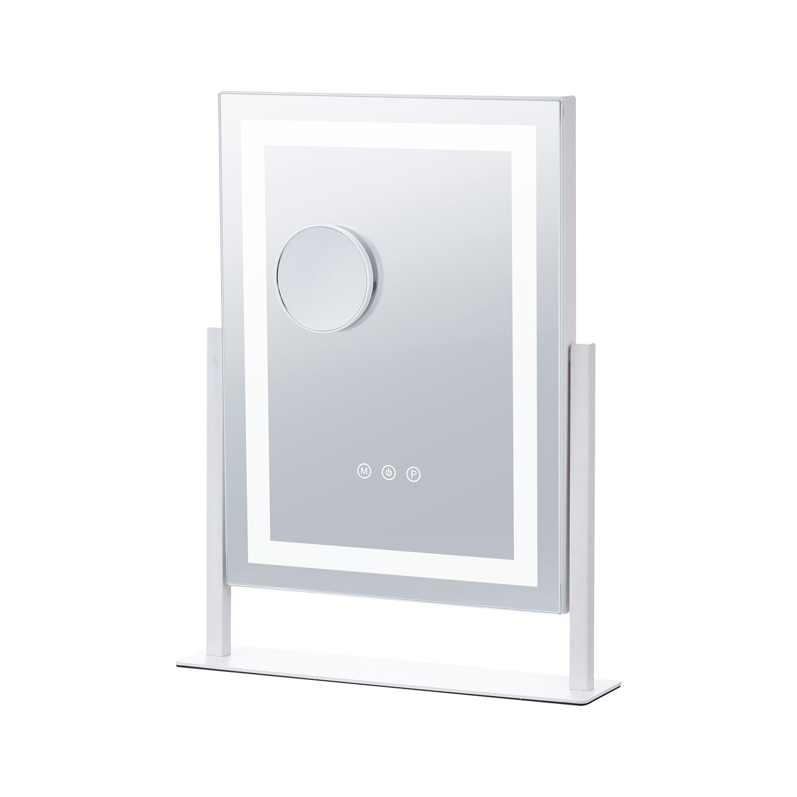 VEVOR Espejo de Maquillaje Iluminado 3 Colores con Aumento 5X 364 x 84 x 475 mm