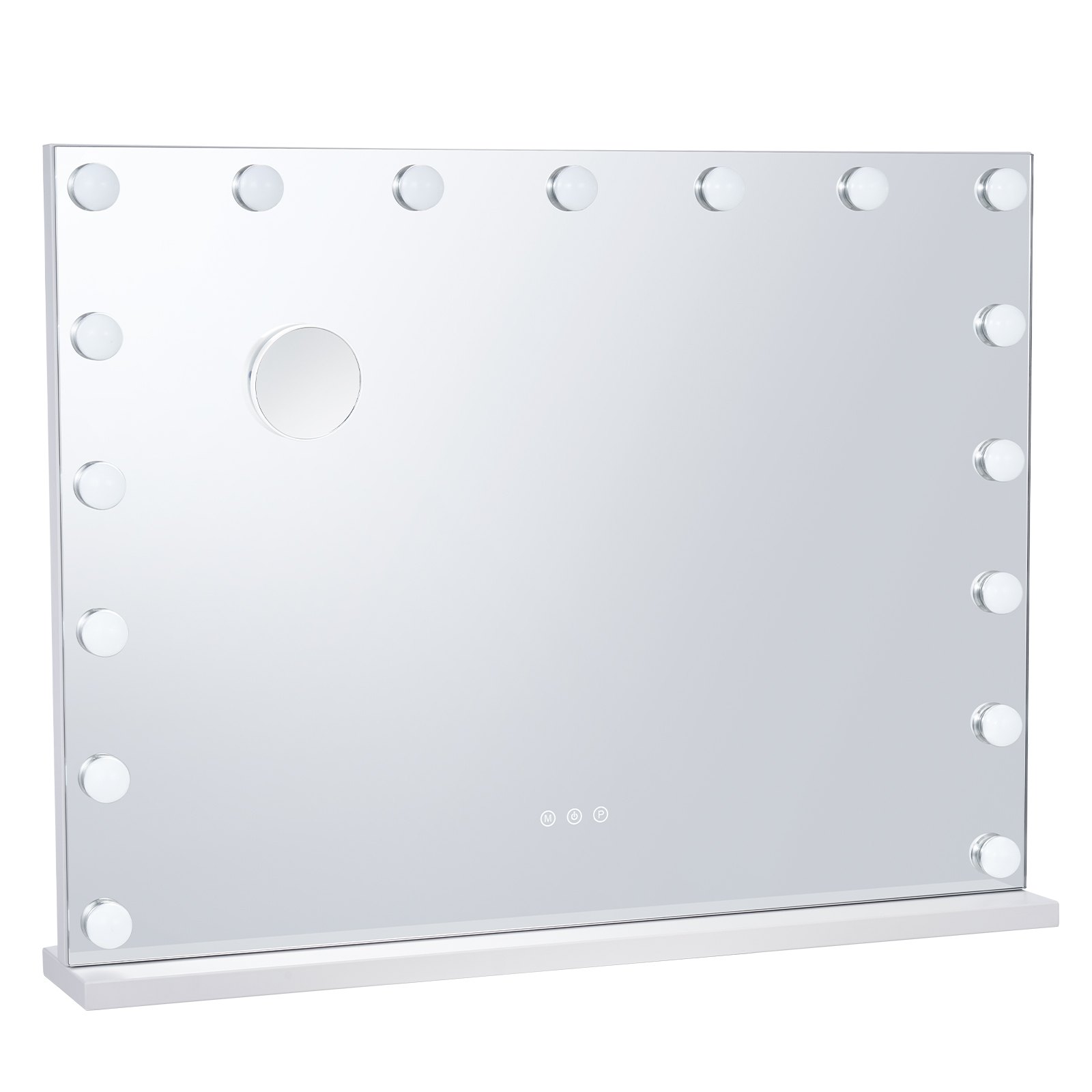 VEVOR Espejo de Tocador Hollywood con Luces, Bombillas Regulables y 3 Modos de Iluminación de Color, con Aumento Desmontable de 5X, Puerto USB, Tipo C, Control Táctil Inteligente, 800 x 138 x 622 mm