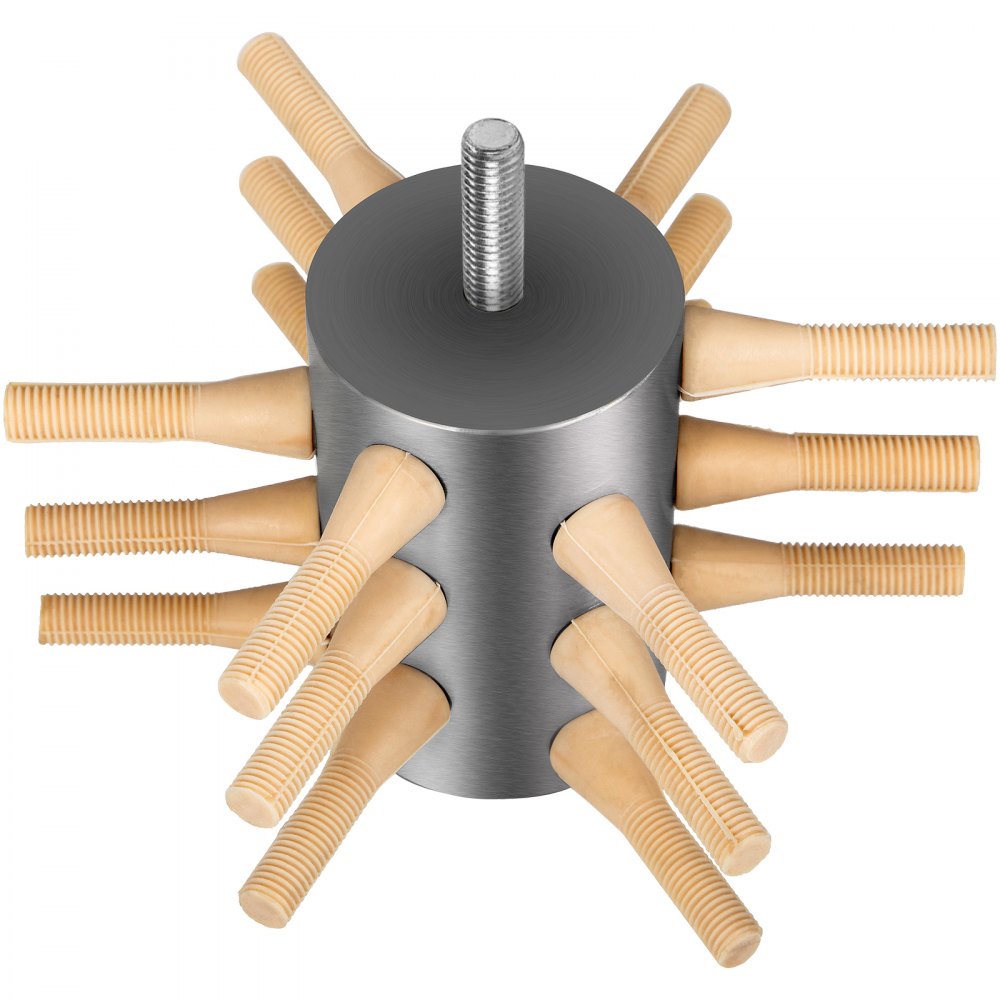 VEVOR Desplumadora de pollo de acero inoxidable desplumadora de pollo de 18 dedos máquina desplumadora de plumas de pollo varilla de 0,4" máquina desplumadora de aves para pollos, codornices, palomas
