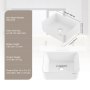 Lavabo rectangular VEVOR, lavabo de baño de 16" x 12", lavabo de cerámica blanca sobre encimera, estilo moderno, elegante y luminoso, perfecto para baño, hotel, inodoro, RV