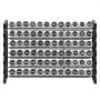 VEVOR Organizador de Especias para Armario, con 72 Tarros Vacíos, Tapas, Etiquetas y Embudo, Juego Completo, para Encimera, Cocina, Despensa y Armario, 591 x 118 x 407 mm, 6 Niveles, Carga 10 kg