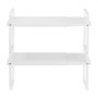 VEVOR Adjustable Standing Spice Rack, 2 Tiers, Large Capacity Kitchen Shelf, Stackable Countertop Organizer, Pantry Organizer for Kitchen, Bathroom, Office, White