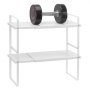 VEVOR Adjustable Standing Spice Rack, 2 Tiers, Large Capacity Kitchen Shelf, Stackable Countertop Organizer, Pantry Organizer for Kitchen, Bathroom, Office, White