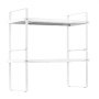 VEVOR Adjustable Standing Spice Rack, 2 Tiers, Large Capacity Kitchen Shelf, Stackable Countertop Organizer, Pantry Organizer for Kitchen, Bathroom, Office, White